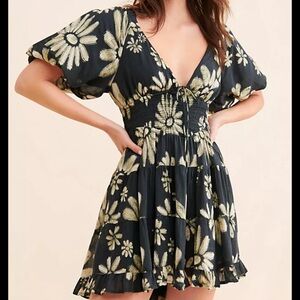 Free People Green Floral Dress
